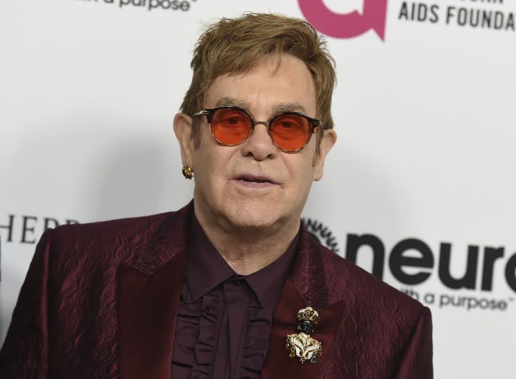 Elton has been urged to ‘slow down’ by concerned friends.