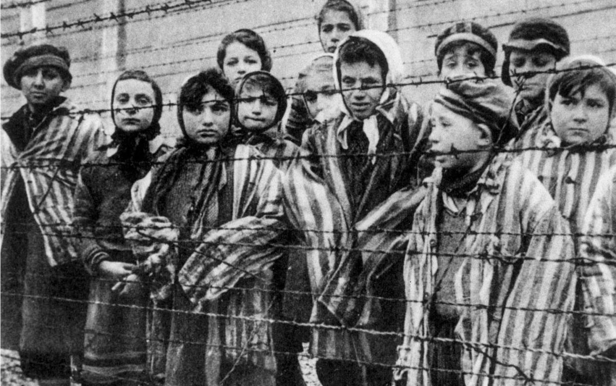 Prisoners at the Auschwitz concentration camp