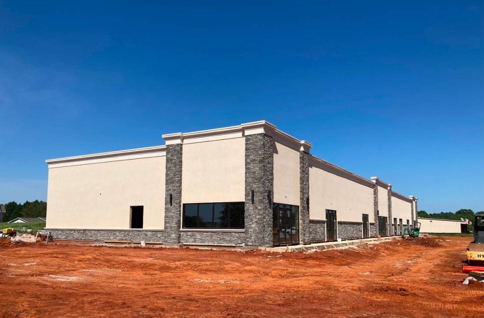 A coffee shop franchise new to Middle Georgia is among the businesses coming to this shopping center at 719 Ga. 96 under construction in the Bonaire community of Houston County.