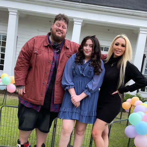 <p>Jelly Roll Instagram</p> Jelly Roll with wife Bunnie XO and daughter Bailee Ann in 2022