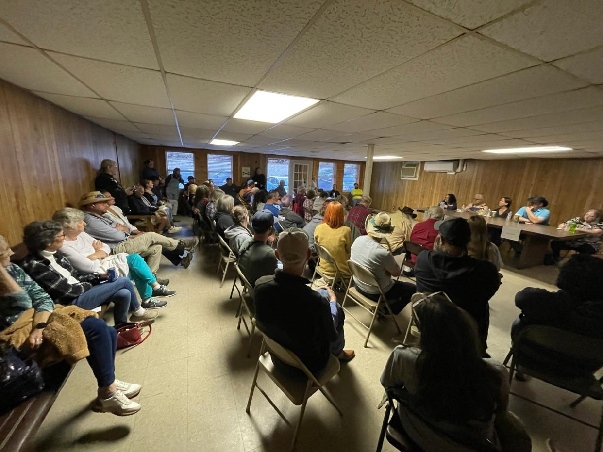 The Hot Springs Community Center saw a standing-room only crowd Oct. 24 during a town board candidates forum moderated by Norris Gentry.