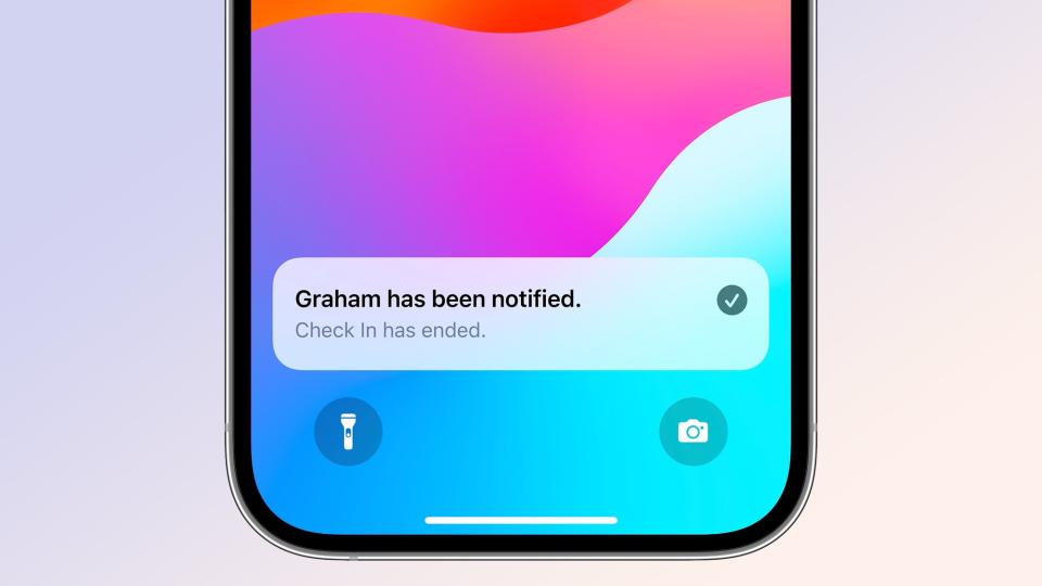 iOS 17 messages check-in feature