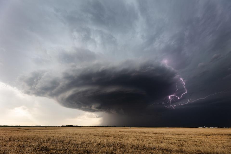 Supercell thunderstorms are most common in the United States’ Tornado Alley (Getty Images)