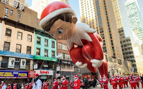 The Elf on the Shelf balloon at the 2018 Macy's Thanksgiving Day Parade on November 22, 2018 in New York City - Credit: Noam Galai/FilmMagic