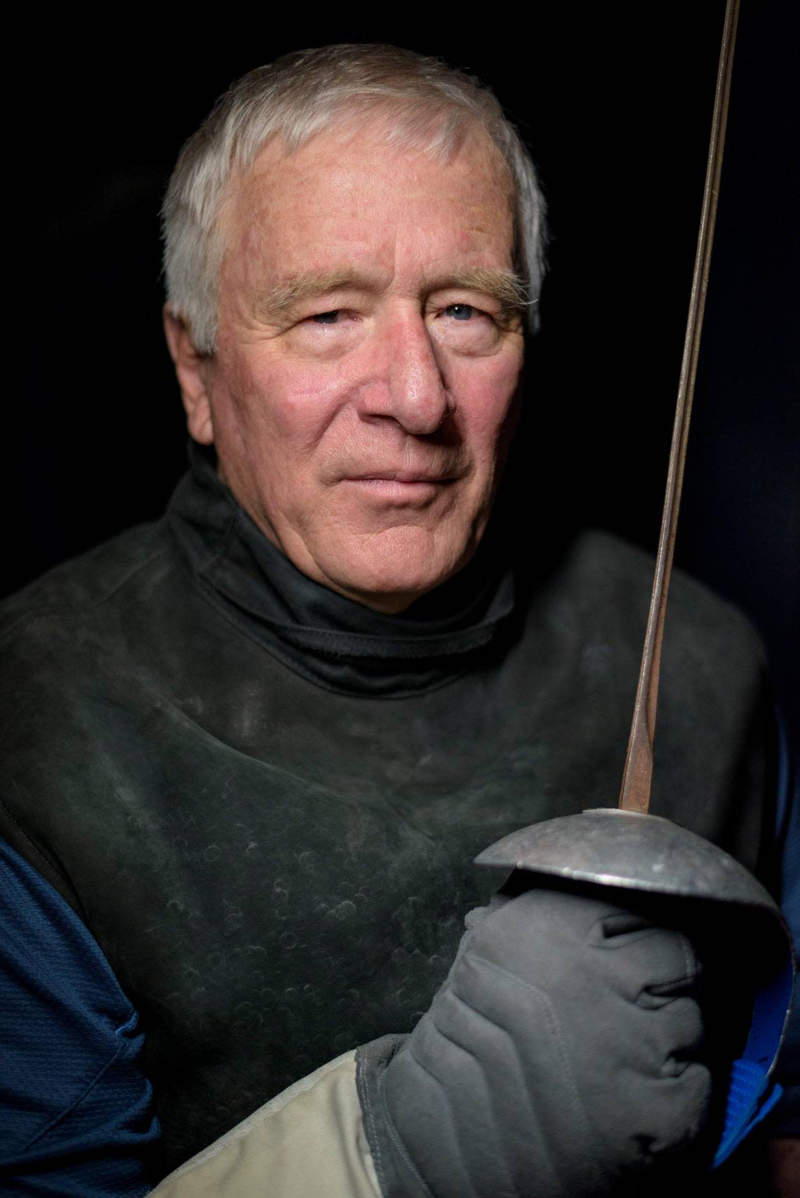 UNC-CH Fencing Head Coach Ron Miller poses for a portrait on June 27, 2019. Miller died in June 2023. He led the UNC fencing program for 52 years and was inducted into the U.S. Fencing Hall of Fame earlier this year.