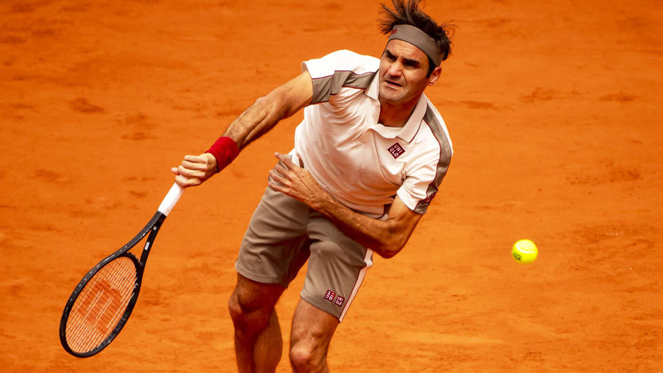 Roger Federer, pictured here in action at the French Open in 2019.