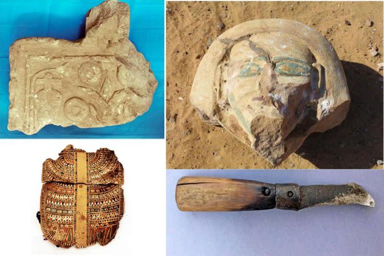 Distintos elementos de la época grecorromano fueron hallados en la tumba egipcia, en Asuán.