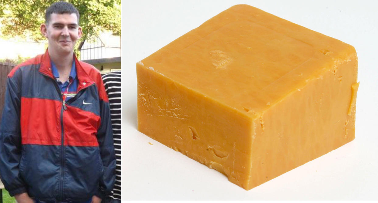 <em>Caught – Jamie Simmonds was caught when his DNA was found on a block of Red Leicester after a burglary (Pictures: Wales News Service/Rex)</em>