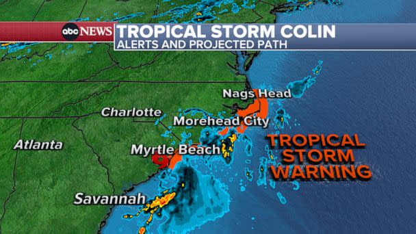 PHOTO: Tropical storm warning. (ABC News)