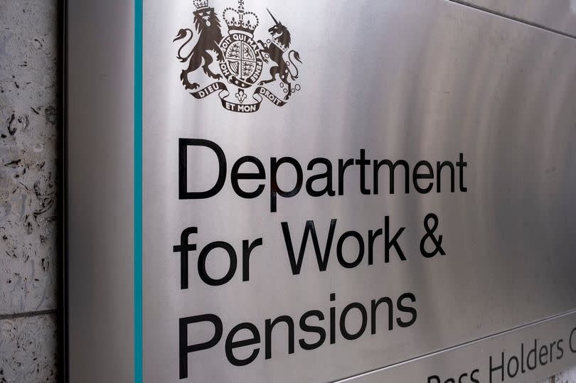 DWP on 5th February 2024 in London, United Kingdom. The Department for Work and Pensions, DWP, is responsible for welfare, pensions and child maintenance policy. As the UK's biggest public service department it administers the State Pension and a range of working age, disability and ill health benefits. (photo by Mike Kemp/In Pictures via Getty Images)