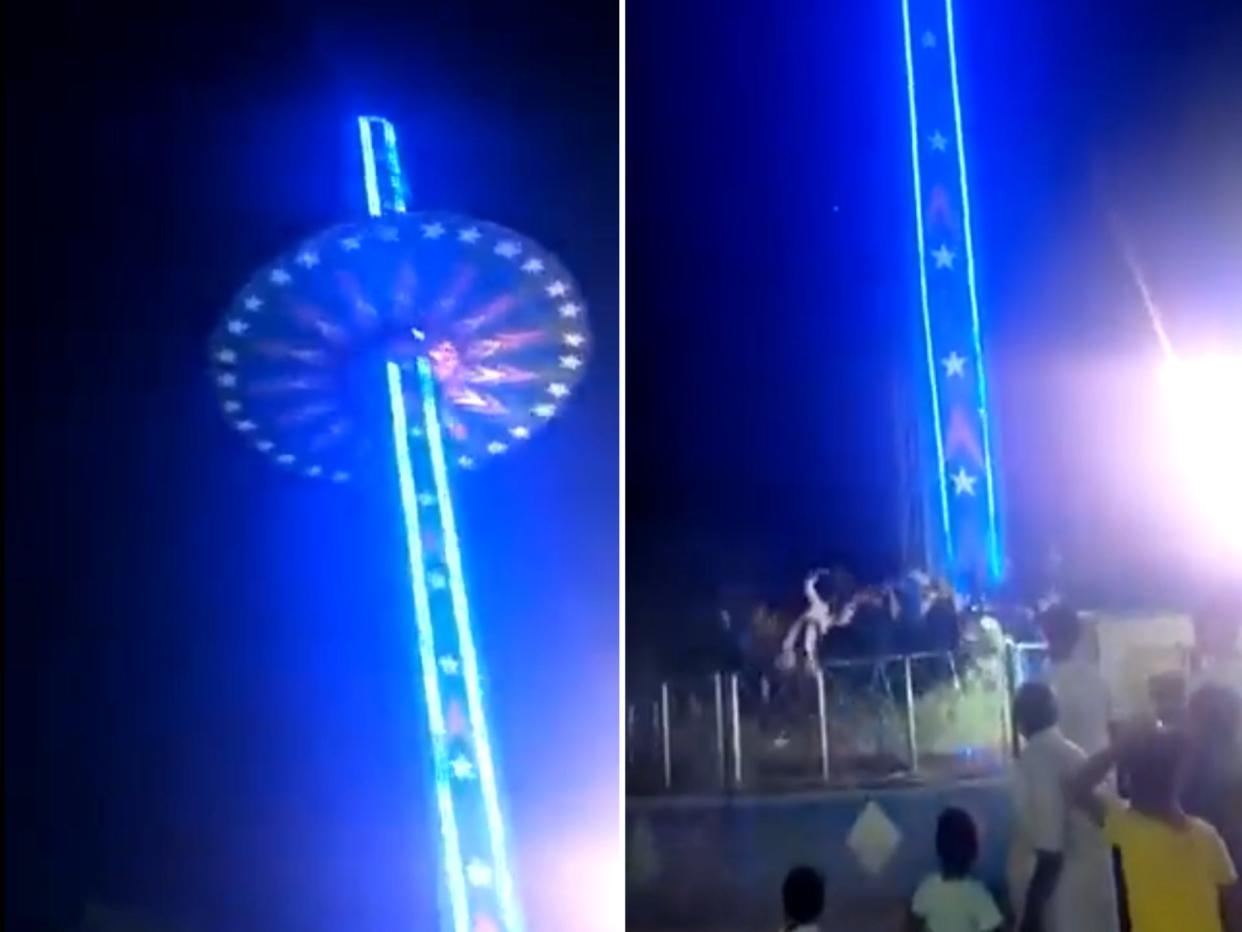 The 50-foot tall ride had nearly 50 riders on board, according to eyewitnesses and several media reports.