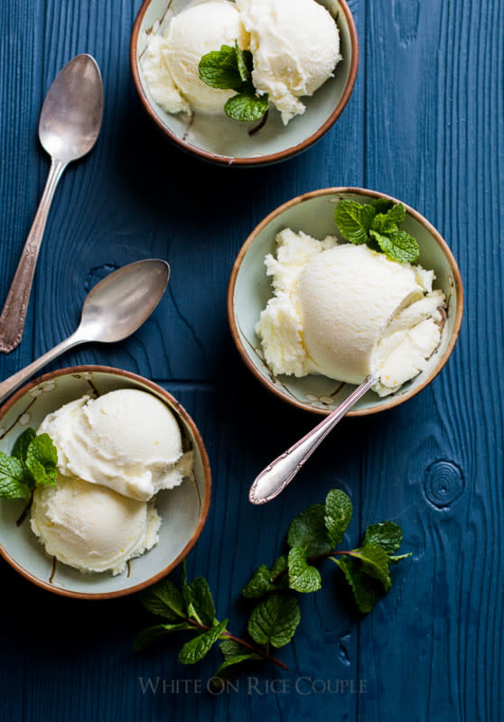 <p>White on Rice Couple</p><p>Creamy and bright yuzu sherbet is one of our favorite treats to make when yuzu is available.</p><p><strong>Get the recipe: <a href="https://whiteonricecouple.com/yuzu-sherbet/" rel="nofollow noopener" target="_blank" data-ylk="slk:Yuzu Sherbet;elm:context_link;itc:0;sec:content-canvas" class="link "><em>Yuzu Sherbet</em></a></strong></p>