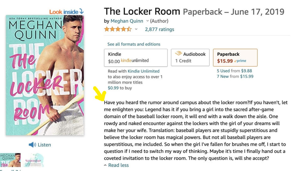 book description for Meghan Quinn's "The Locker Room"