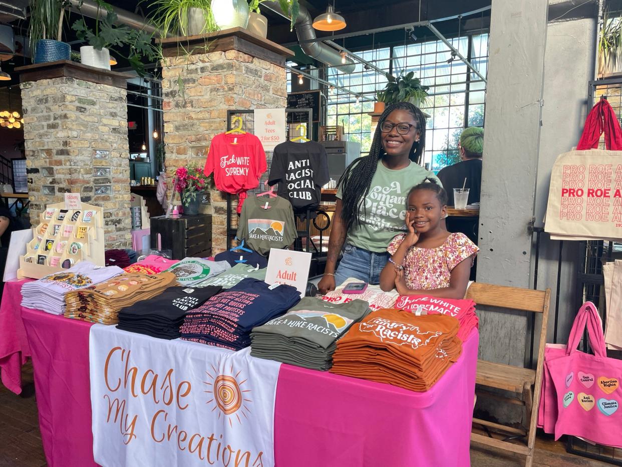 Chloe Longmire, owner and founder of Chase My Creations, at the Great Milwaukee Block Party makers' market on July 18.