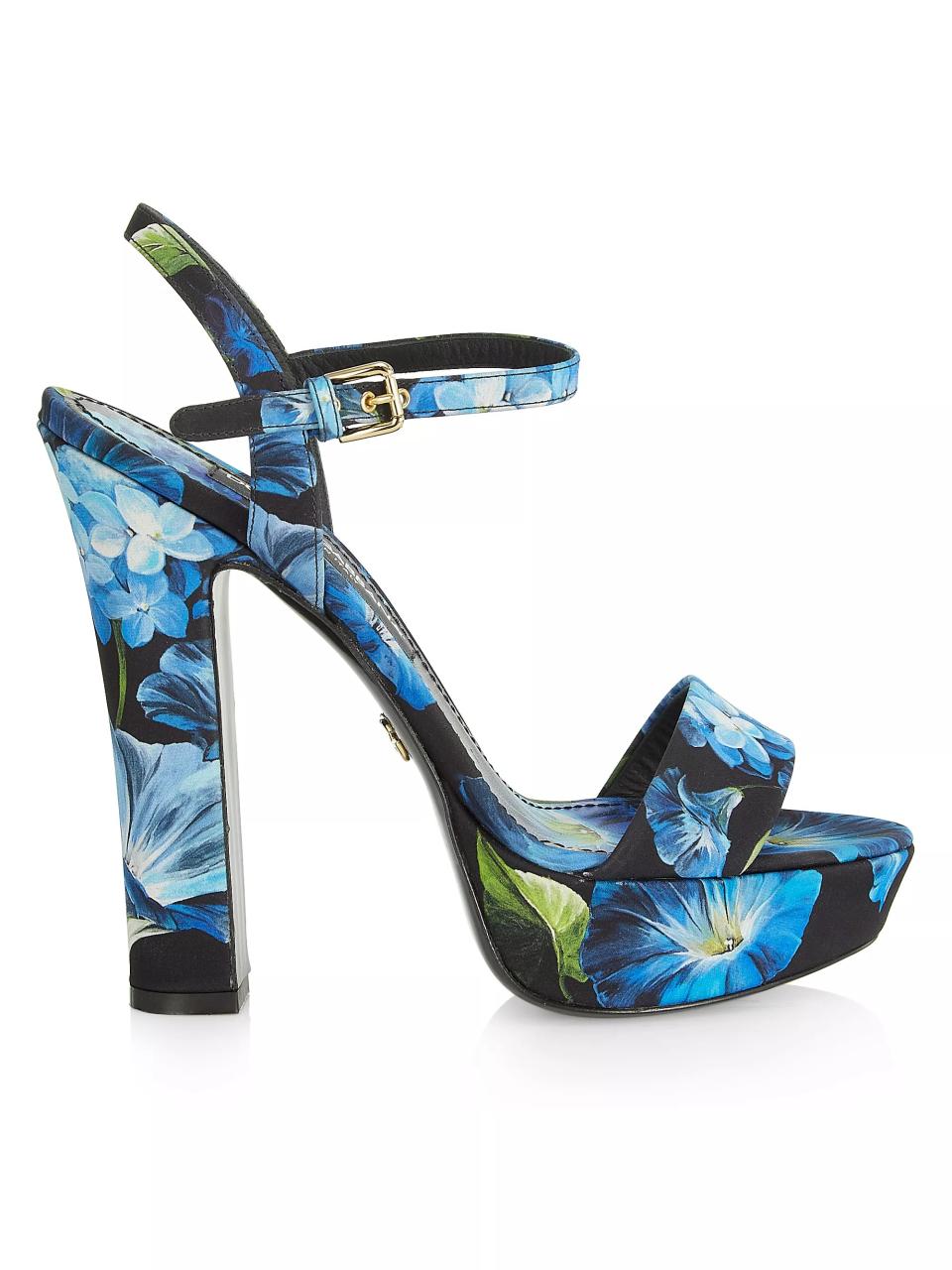Dolce&Gabbana 85MM Floral Platform Sandals