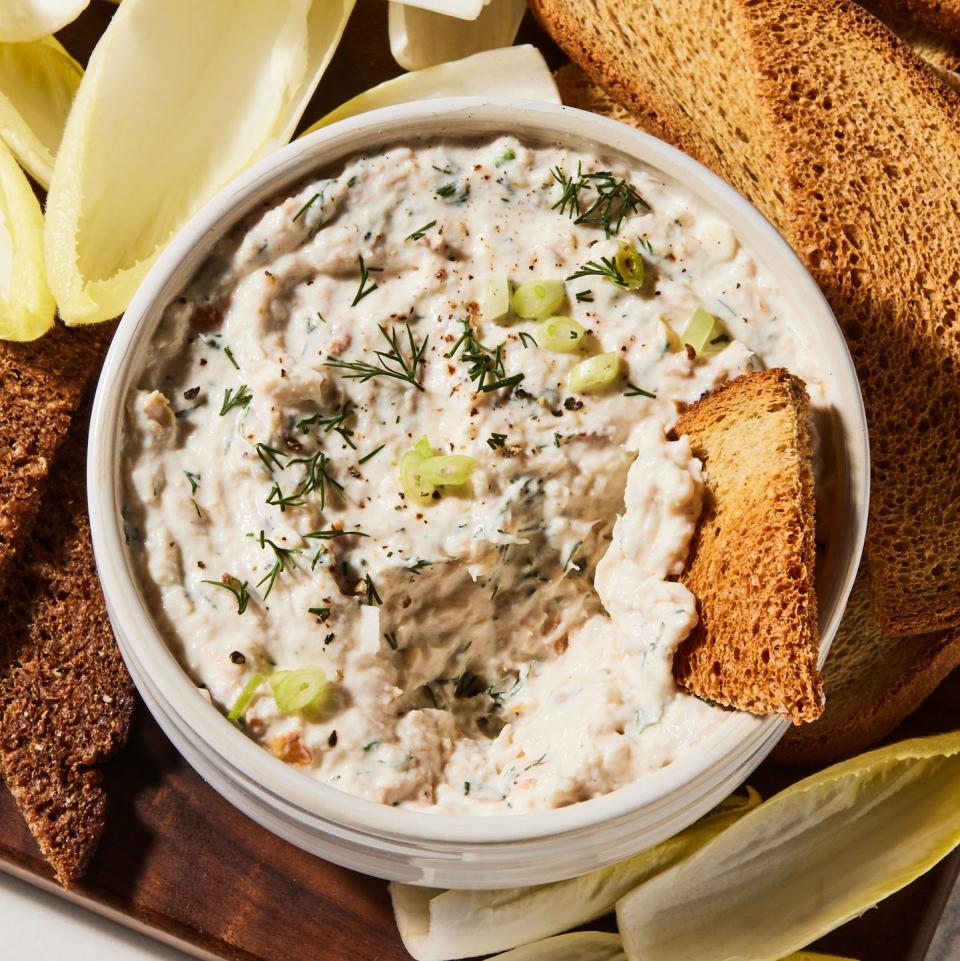 smoked trout spread with chives and dill