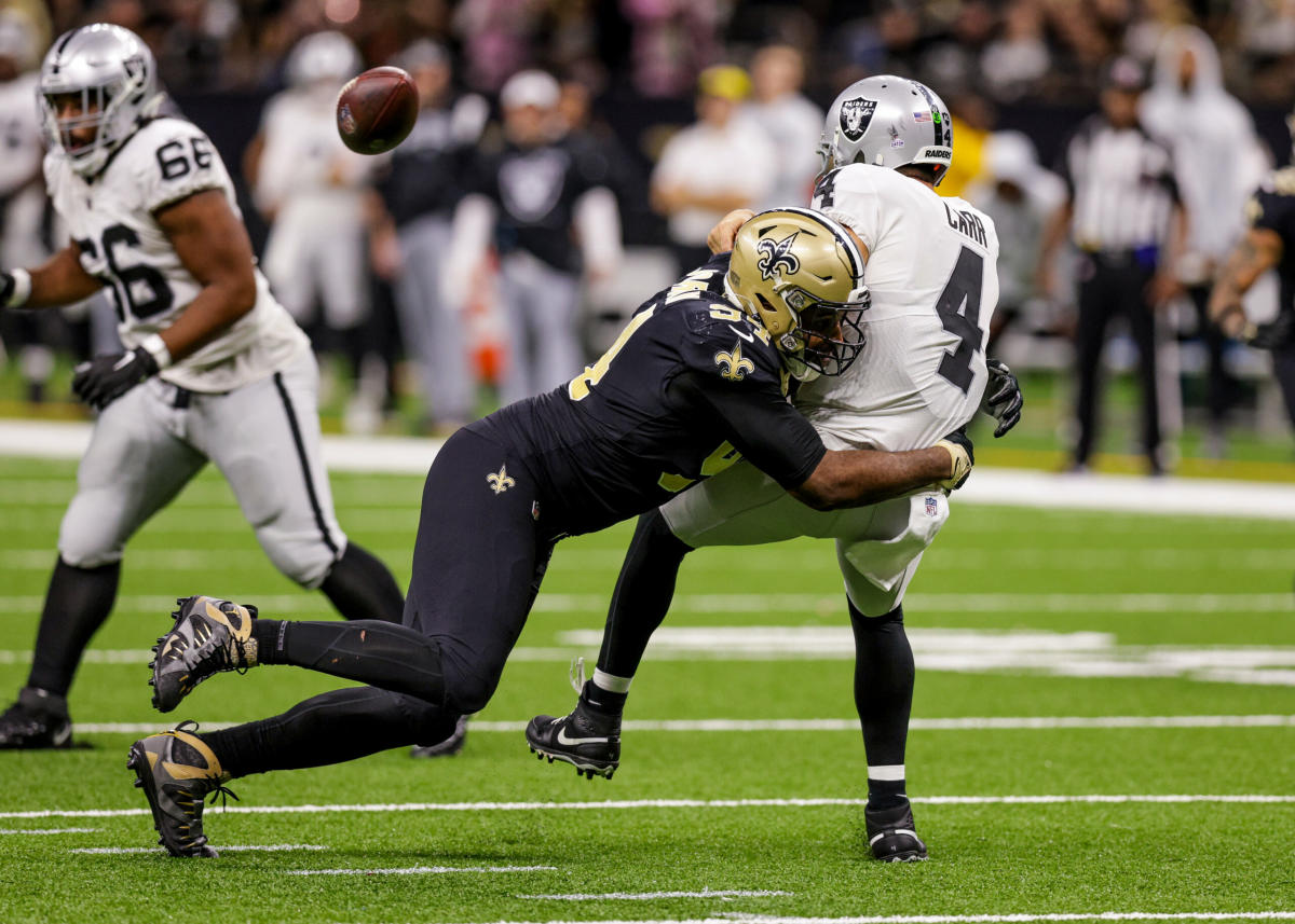 New Orleans Saints officials, quarterback Derek Carr continued mutual  interest at NFL Scouting Combine