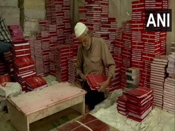 Workers at a stationary factory in Ahmedabad. (Photo/ANI)