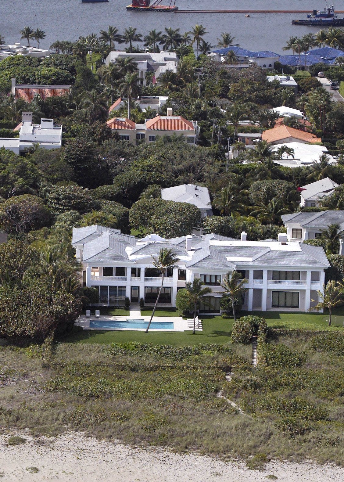 The late Rush Limbaugh owned this Palm Beach estate for years at 1495 N. Ocean Blvd., seen here in a file photo. The oceanfront estate is being demolished by cosmetics billionaire William P. Lauder, who bought it through an ownership company for a recorded $155 million in March from Limbaugh's widow, Kathryn Adams Limbaugh.