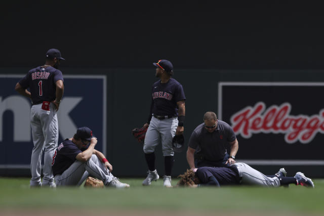 Indians' Josh Naylor injured in scary collision; Twins win, 8-2 –  News-Herald