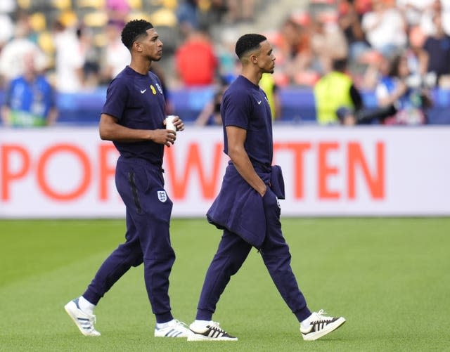 England’s Jude Bellingham (left) and Trent Alexander-Arnold 