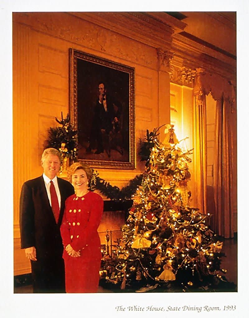 The Clintons didn't include their daughter in their 1993 Christmas card. Photo: White House