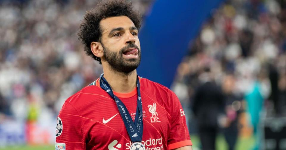 Liverpool forward Mo Salah looks disappointed Credit: PA Images