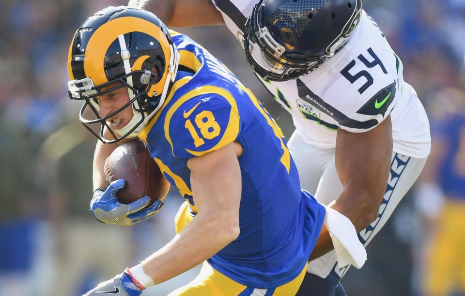 The Rams lost leading touchdown receiver Cooper Kupp to a non-contact knee injury during Sunday’s game against the Seahawks. (Getty)