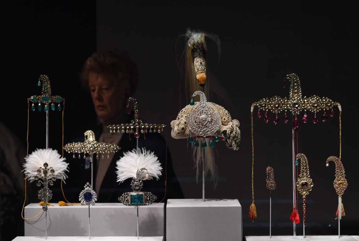 Jewels at 'Treasures from India, Jewels from the Al-Thani collection' exhibition (file pic): Getty Images