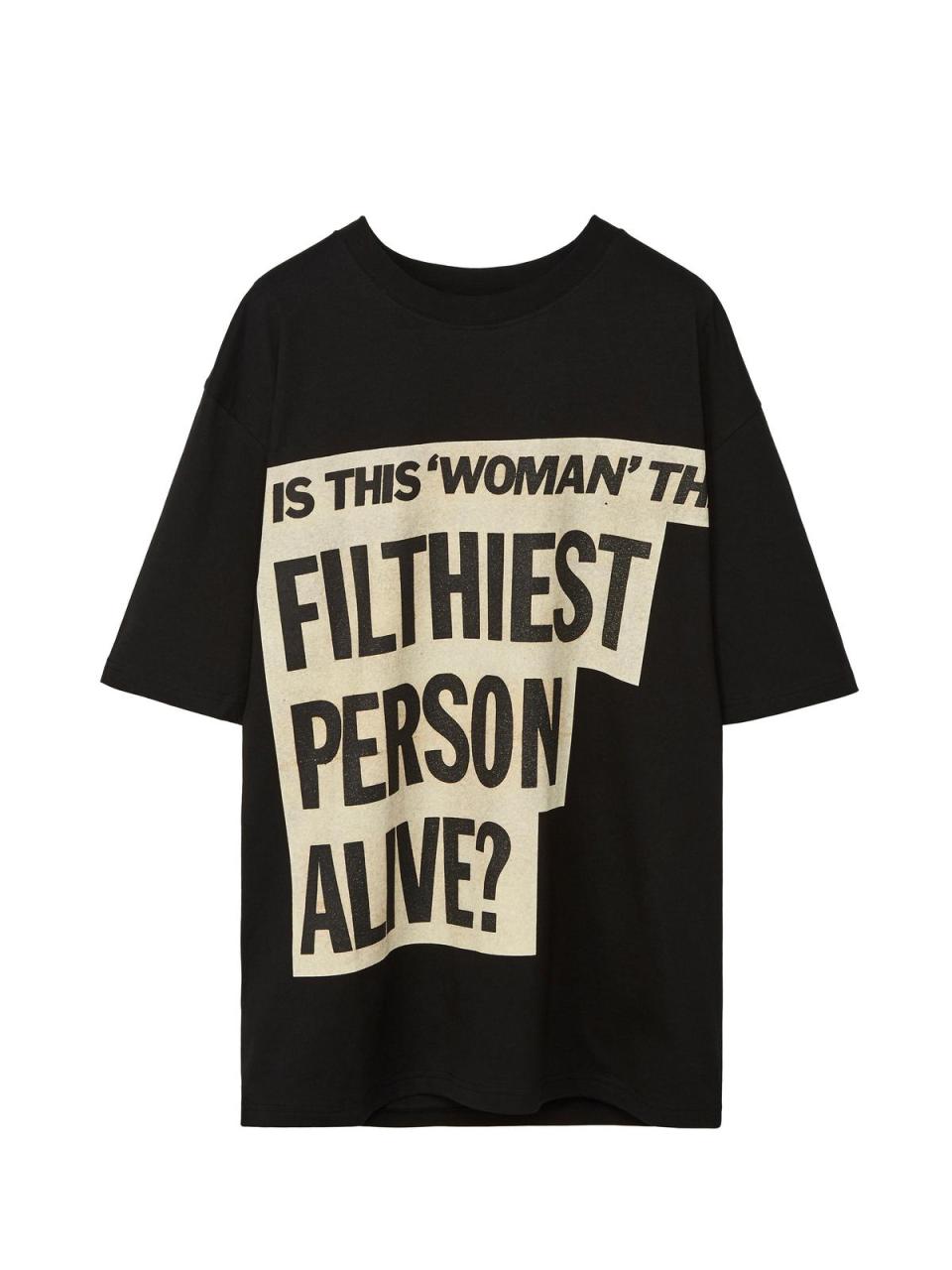 黑色Divine Filthiest Person T恤，約NT$6,377元。（LOEWE提供）