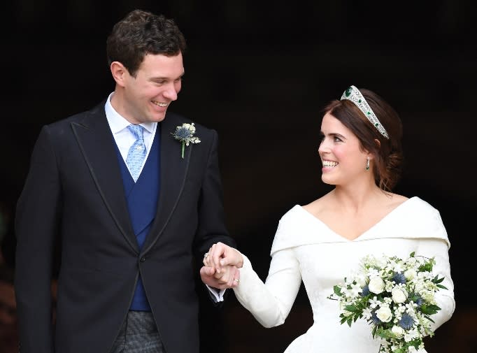 
The wedding of Princess Eugenie of York and Mr. Jack Brooksbank at St. George's Chapel, Windsor, Berkshire, UK, on the 12th October 2018.