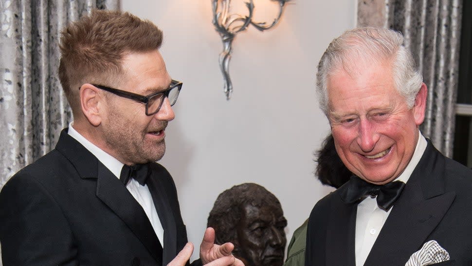 Kenneth Branagh and King Charles attend a dinner to mark St Patrick's Day and celebrate UK-Irish relations on March 06, 2019 in London, United Kingdom. 