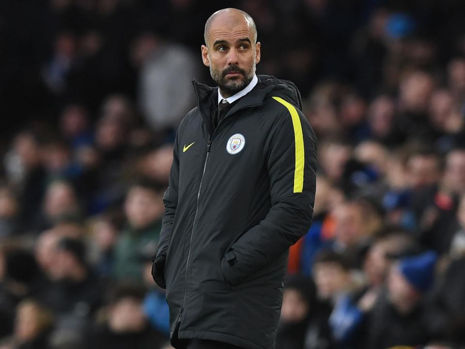 Pep Guardiola has struggled with his defence this season (Getty)