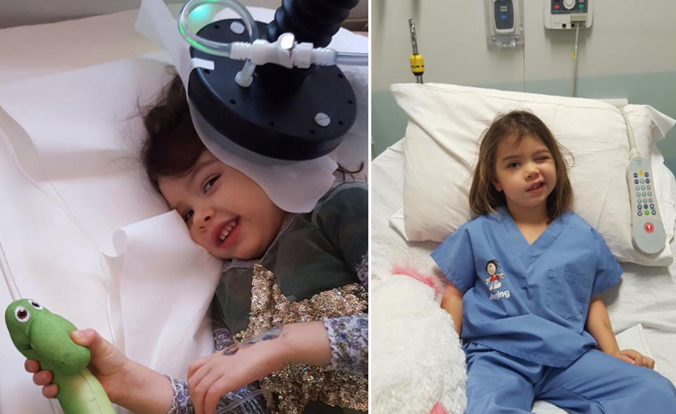 Mother shares photo of dying daughter with brain tumour