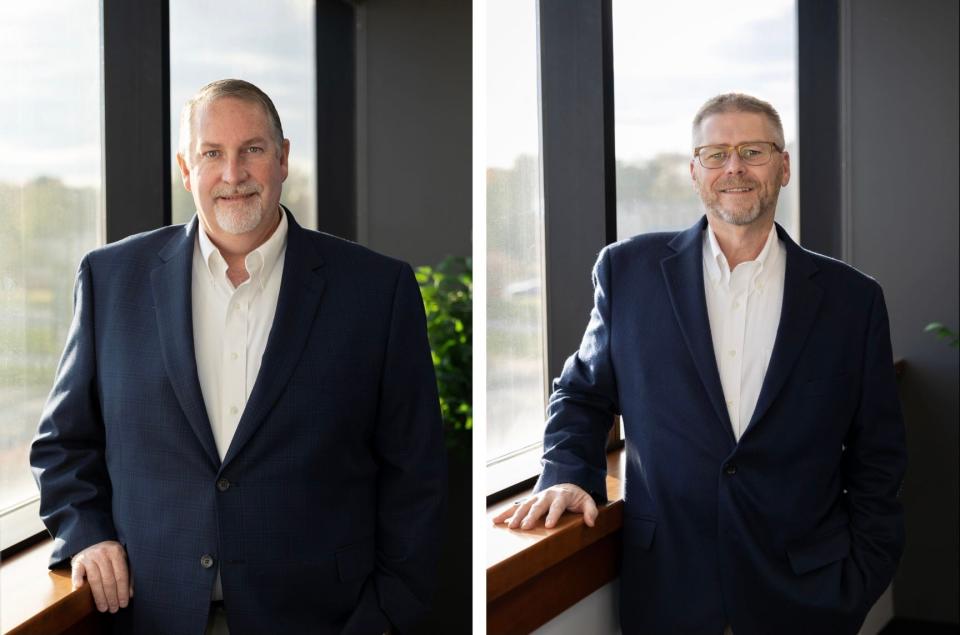 Two U.S. patents were awarded to SGI at the end of June. Co-inventors were President Justin P. Dunlap, left, and Senior Director, Research and Development Dan Rardon.