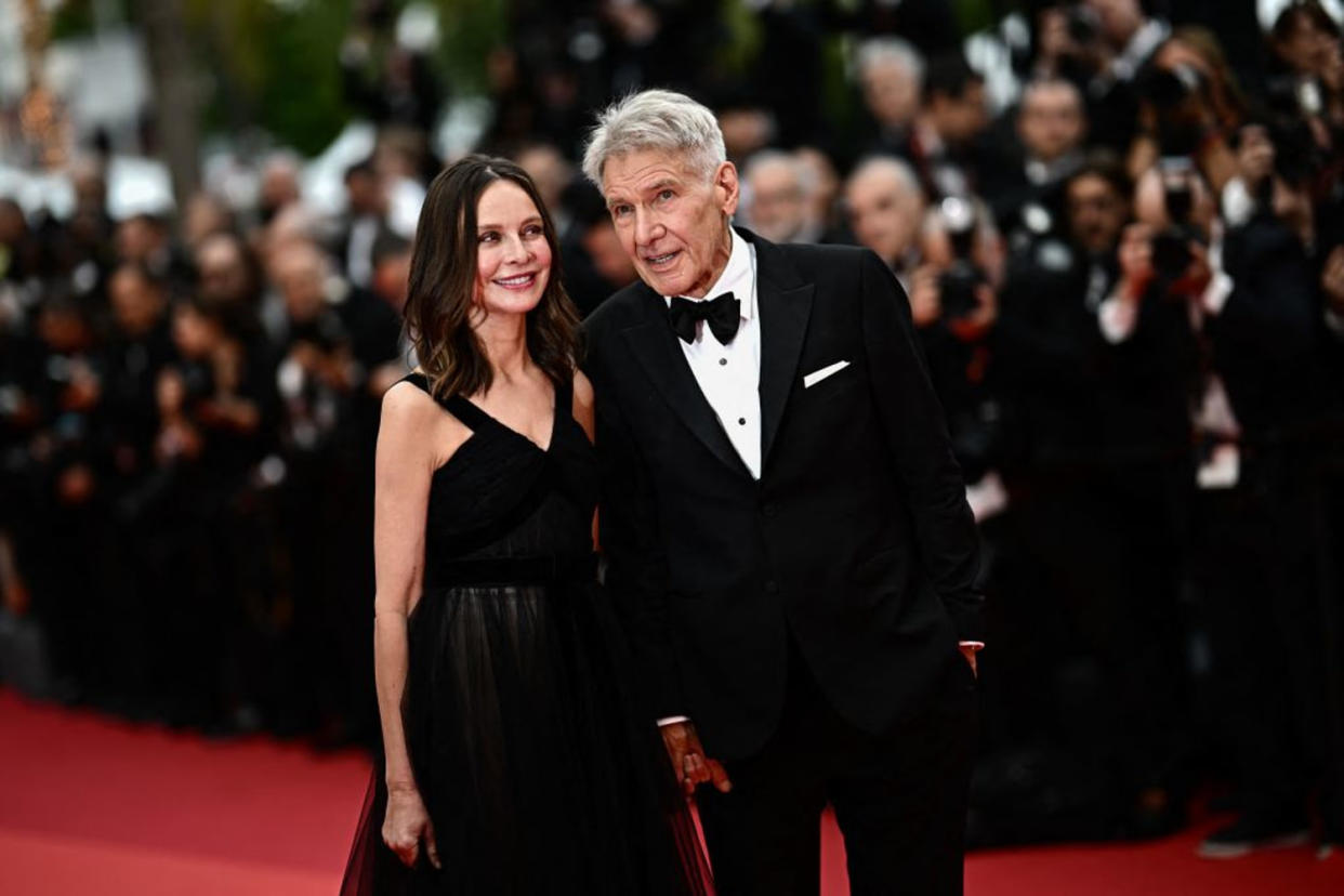 Calista Flockhart and Harrison Ford at 2023 Cannes Film Festival (LOIC VENANCE / AFP / Getty Images)