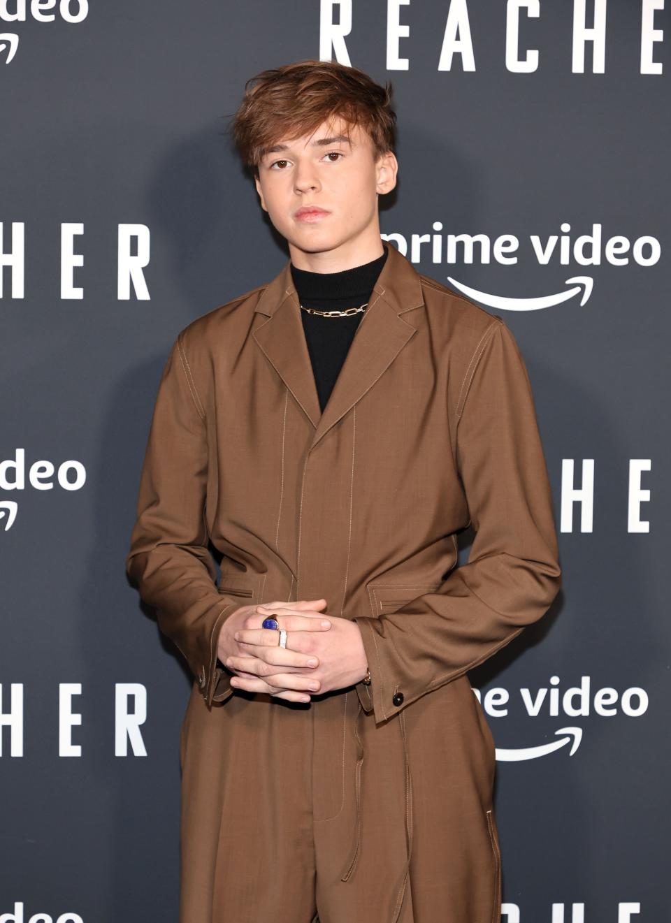 Maxwell Jenkins attends the premiere of Amazon Prime's new series "Reacher"