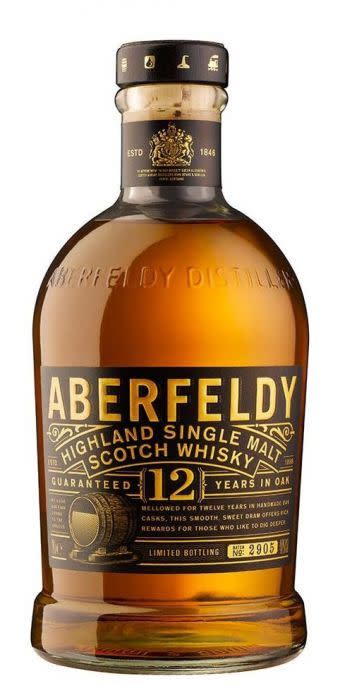 5) Aberfeldy 12-Year Single Malt Scotch Whisky