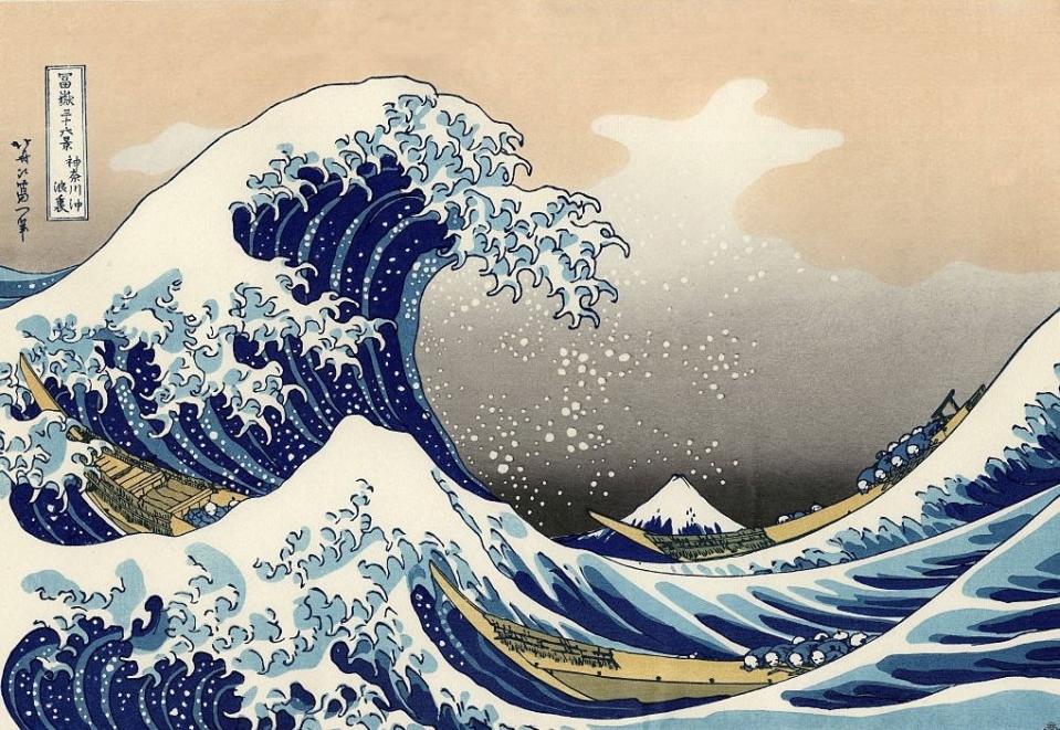 《神奈川衝浪裏》是日本最具標誌性的浮世繪版畫。