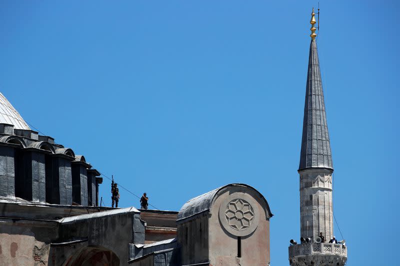 Friday prayers at Hagia Sophia Grand Mosque for the first time in 86 years, in Istanbul