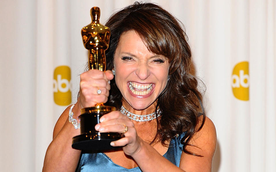 Susanne Bier with the Best Foreign Language Film award, received for 'In A Better World' in 2011 (Credit: Getty)