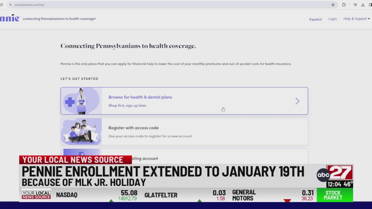 Pennie 2024 health coverage enrollment period extended