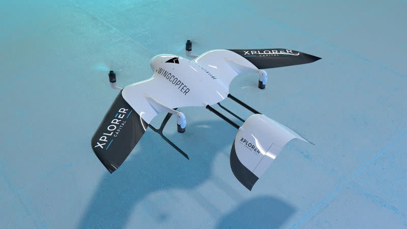 Rendered drone image by German start-up Wingcopter