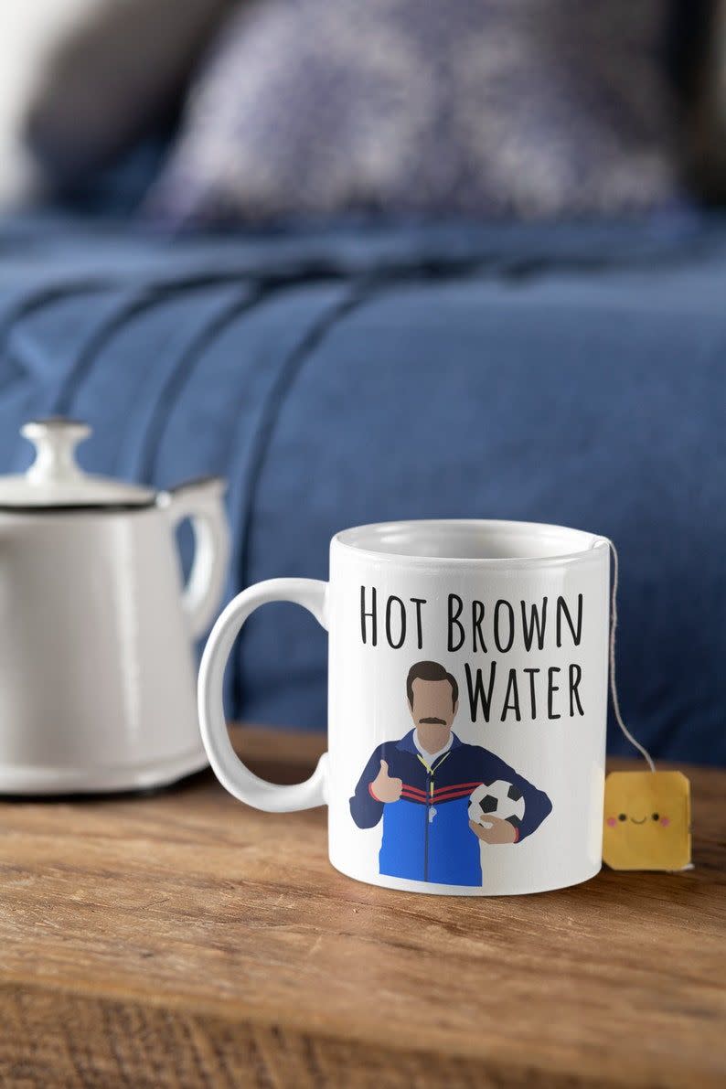 2) Hot Brown Water Mug