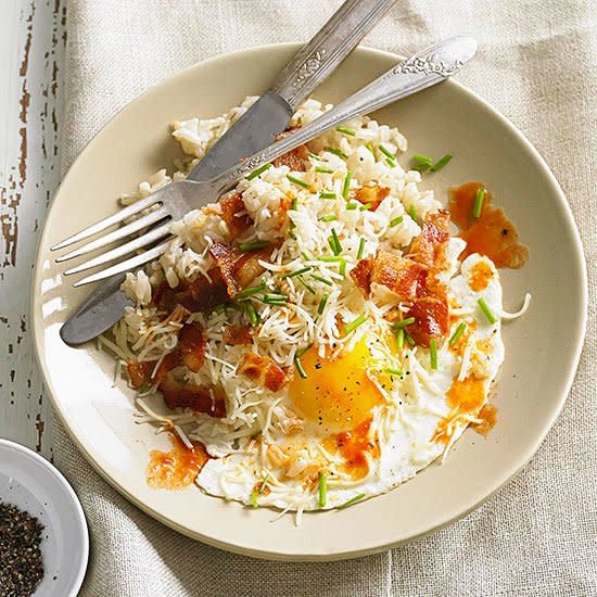 Grain bowls make mealtime a breeze and feature fresh, healthy ingredients. Thanks to the nature of meals in a bowl, each of these grain bowl recipes include multiple food groups. Don't feel like you have to stick strictly to the recipe—add an egg to your quinoa bowl, swap goat cheese for feta, or switch up the grain called for and use your favorite.