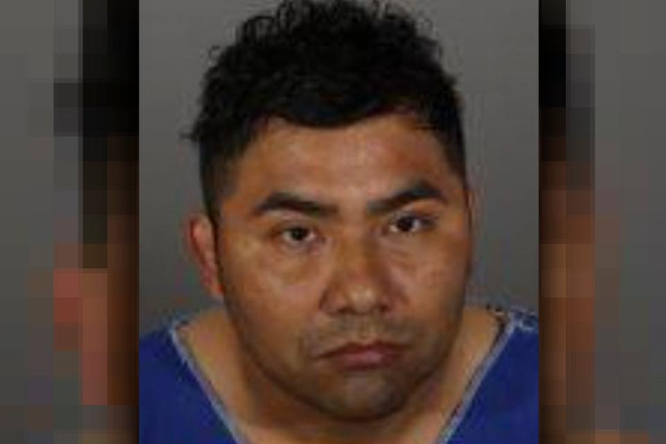Eduardo Sarabia, pictured in a booking photo, was arrested on Monday (Los Angeles County Sheriff’s Department)