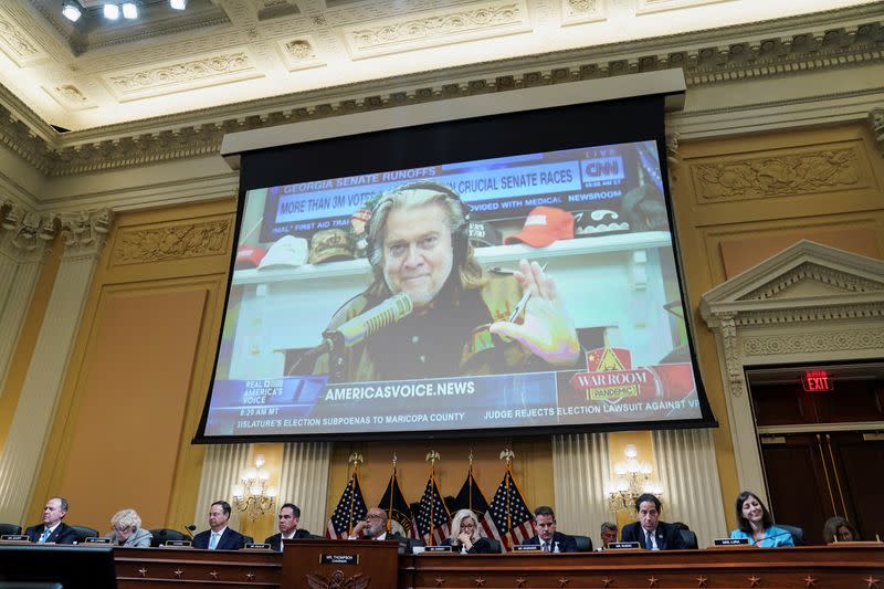 FILE PHOTO: U.S. House Select Committee holds public hearing to investigate the January 6 Attack on the United States Capitol, in Washington