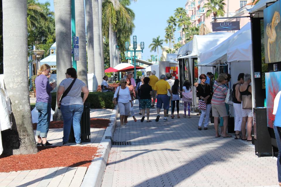 Walk the streets of Mizner Park and see loads of art for sale during the 36th Annual Boca Raton Museum Art Festival this weekend.