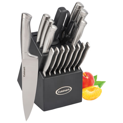 Cuisinart Stainless Steel 21-Piece Knife Block Set. Image via Best Buy.