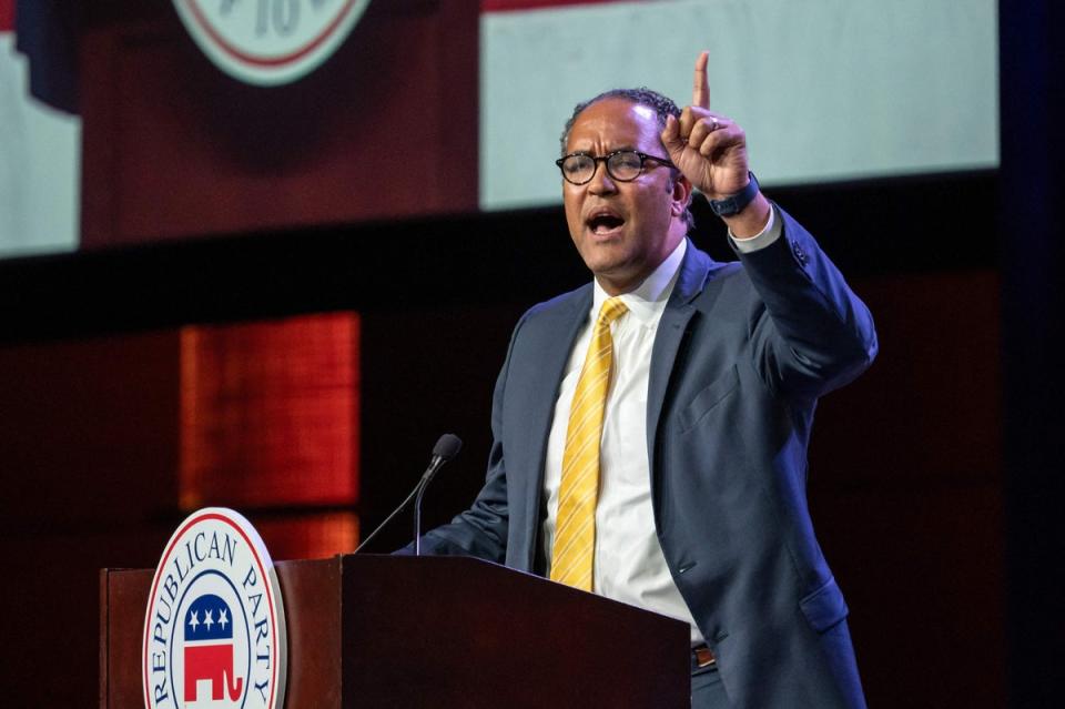 Will Hurd has called Trump a ‘threat’ to US democracy (AFP via Getty Images)
